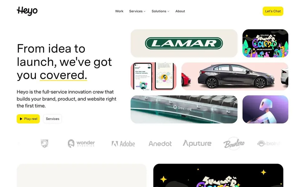 Heyo homepage