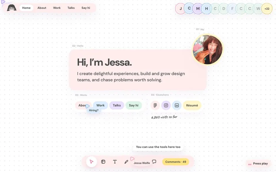 Jessa Wolfe homepage