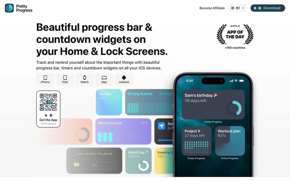 Pretty Progress homepage