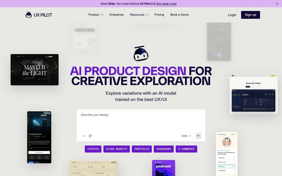 UX Pilot homepage