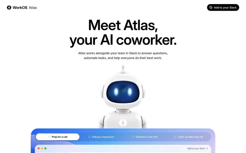 WorkOS Atlas homepage