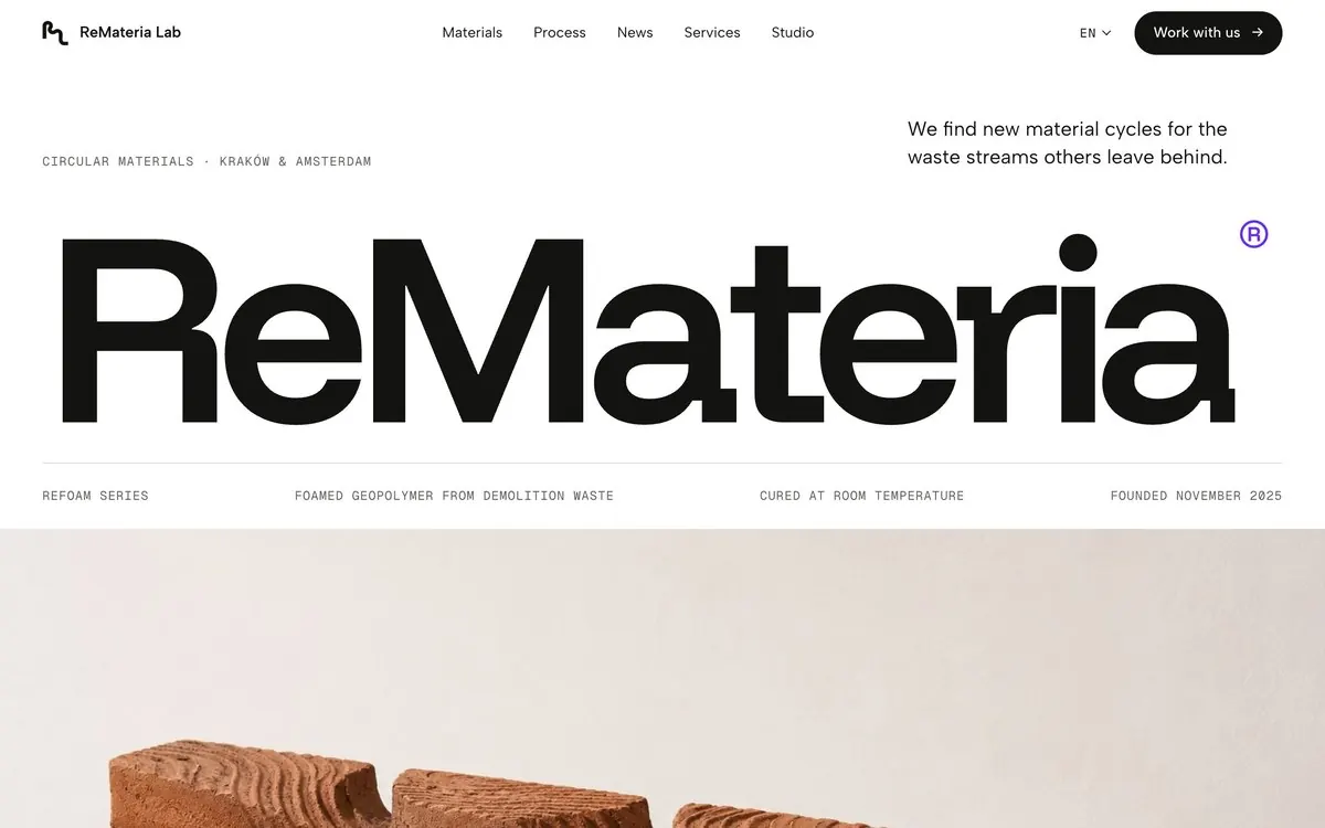 ReMateria Lab homepage
